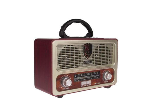 Radio portabil, fm/am/sw1-2, antena retractabila, mp3 player, aux, usb, sd, microsd, bluetooth, retro